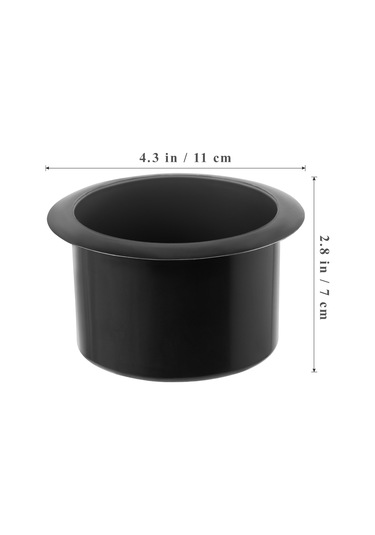 Qingmipy Siyah Plastik Taşınabilir Bardak Tutucu - Sandalye, Koltuk, Araç Ve Masa İçin 2'li Set