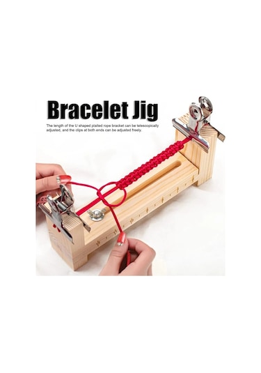 Ahşap-paracord Jig U Şekli Ölçekli Bilezik Dıy El Örgü Bilezik Jig Örgü Aracı