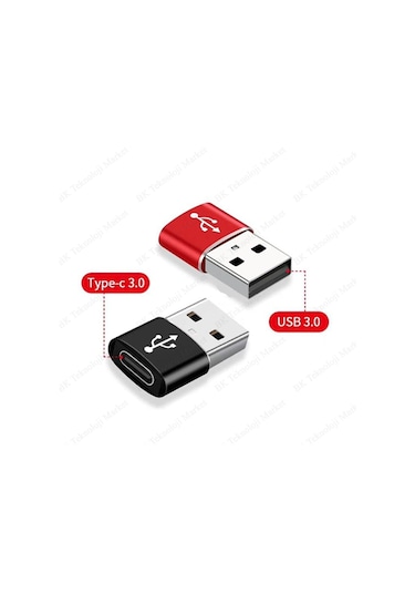 BK Teknoloji USB Erkek To Type-C Dişi Adaptör Şarj Data Çevirici