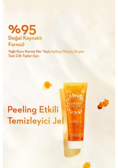 Lumene Clear Glow Cleansing Gel Scrub-Peeling Etkili Temizleyici Jel 125 ML
