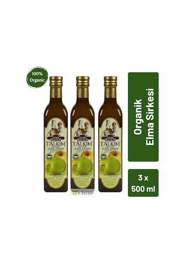 Ralila Organik Talkım Elma Sirkesi 500ml - 3'lü Paket