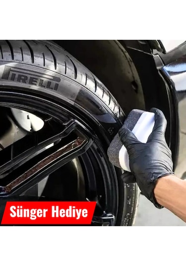 Lastik Parlatıcı Jel Ultra Yoğun 750gr Sünger Hediyeli