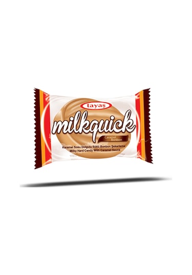 Tayaş Milkquick Karamel Sosu Dolgulu Sütlü Bonbon Sert Şeker 1 KG