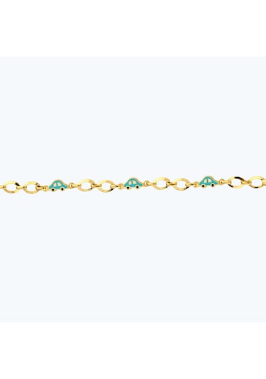 Altınbaş 22 Ayar Altın Arabalı Çocuk Bileklik Bjrbl0002-25925 Renkli