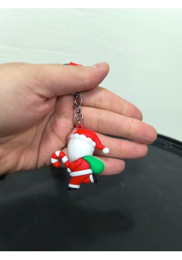 Yılbaşı Temalı Anahtarlık Yeni Yıla Özel Sevimli Ve Anlamlı Hediye Kırmızı