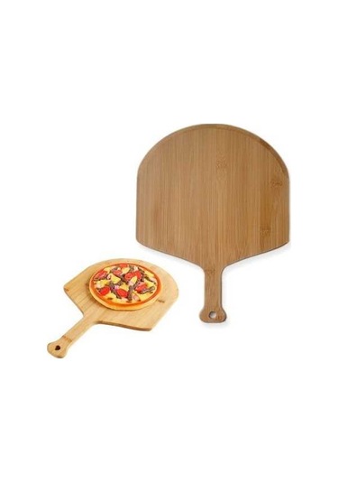 Primepickings Bambu Pizza Kürek Peynir Biftek Pişirme Servis Tepsisi Kesme Doğrama Tahtası 38,5x29,5x1cm Diğer