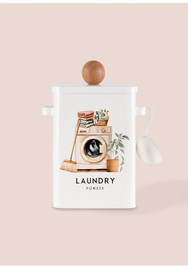 The Mia Storage Deterjan Saklama Kabı 13x20x28 Cm Beyaz