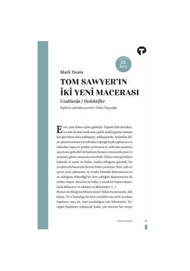 Tom Sawyer'in İki Yeni Macerası - Mark Twain - Turkuvaz Kitap