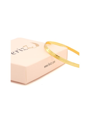 Altın Kaplama İmitasyon 4mm Simli Kibrit Çöpü Bilezik Blz-3121 Altın