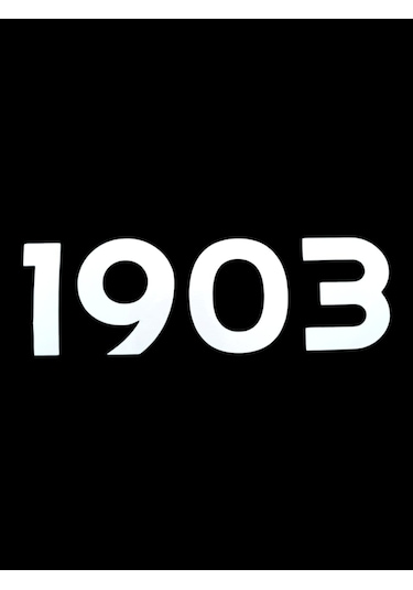 1903 Yazılı Oto Sticker Beyaz 20x7cm
