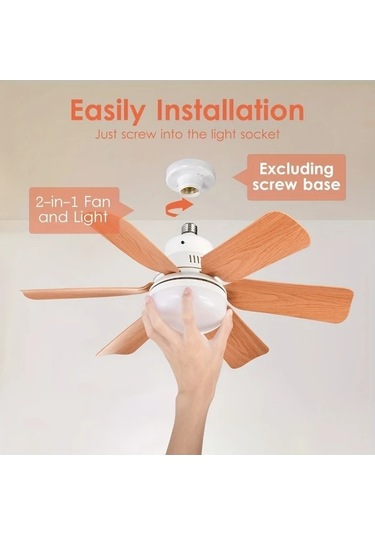 Fastbuy 3 Nesil Kare Bıçak Akıllı Fan Işık, Uzaktan Kumandalı, Çift Modlu Tavan Montajlı Aydınlatma