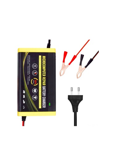 Ranyeek 12v 6a Akıllı Tamir Edici Akü Şarj Cihazı, Otomobil Motosiklet, Kurşun Asit Akü, Avrupa Şarjı 110-240v