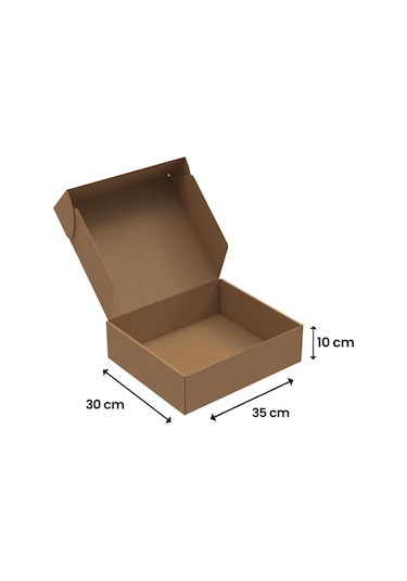 35x30x10-25 Adet Kilitli E-ticaret Karton Kargo Kutusu