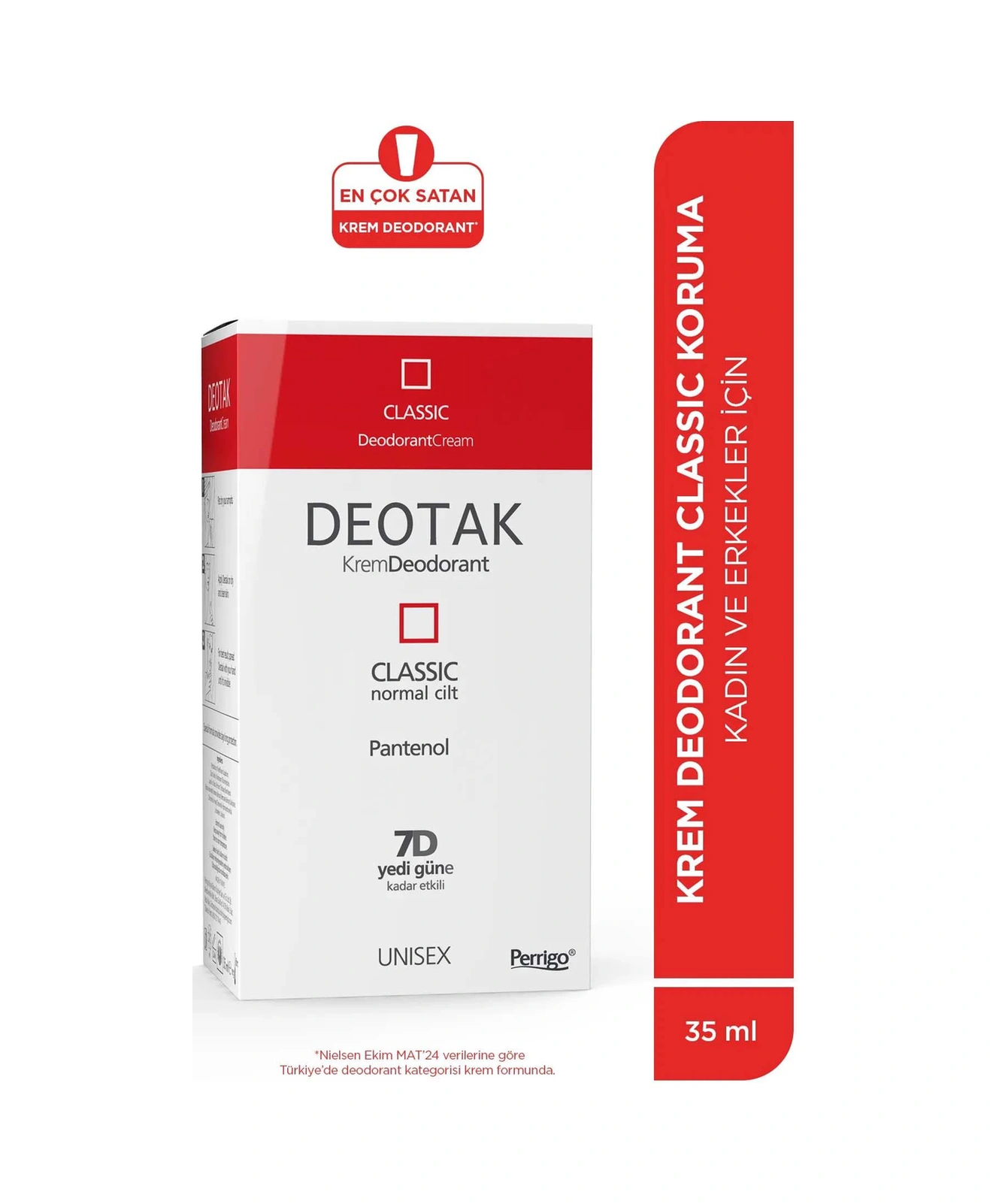 Deotak Classic Koruma 7 Güne Kadar Etkili Krem Deodorant 3 x 35 ML
