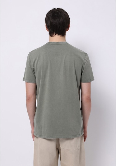 Colins Regular Fit Yuvarlak Yaka Düz Erkek Yeşil Kısa Kol Tişört Cl1074699 Q1.v1 Kha Haki