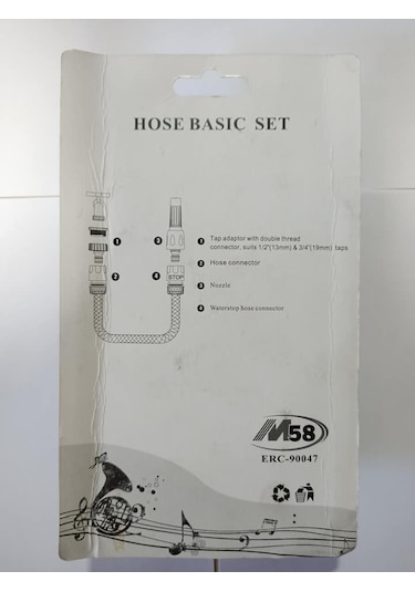 M58 4 Parça Hortum Adaptörü ve Hortum Fıskiye Yıkama Sulama Seti Sürat