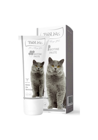 Biolive Kediler İçin Biotin Deri ve Tüy Sağlığı Malt Paste 100 G