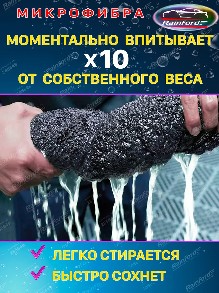 Rainford Home Mikrofiber Araba Kurutma Bezi 50x60 Cm, 2 Adet 460577497