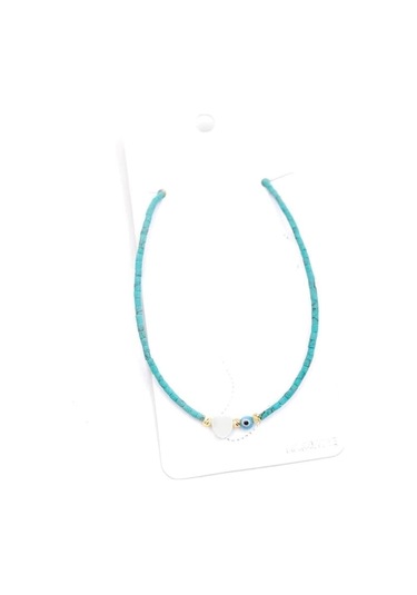 Afgan Boncuk Halhal - Su Yeşili Çok Renkli