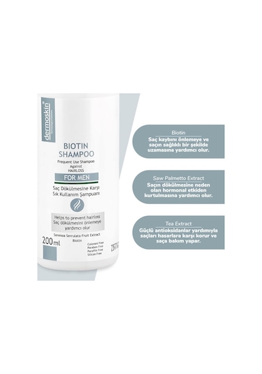 Dermoskin Biotin Erkek Şampuanı 200 ML