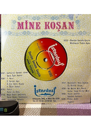 Mine Koşan - Ömrüm Seninle Geçsin / Muhtacım Temiz Aşka 7" Vinyl 45'lik