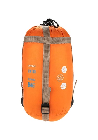 Turuncu Lixada 190 75 Cm Açık Zarf Uyku Tulumu Kamp Seyahat Yürüyüş Çok Fonksiyonlu Ultra Hafif 680g Turuncu