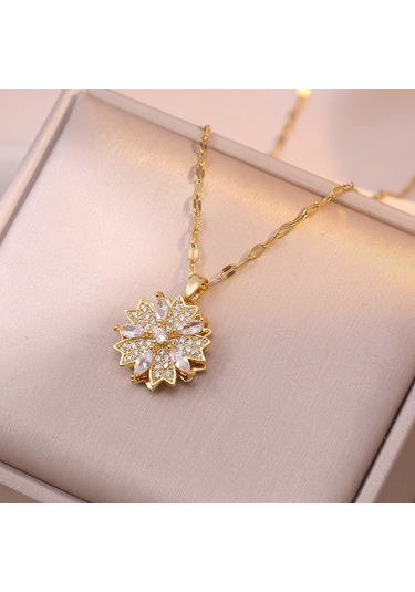 Bayan Kolye: Moda Estetiği Titanyum Çelik Kolye No.162 Çok REnkli