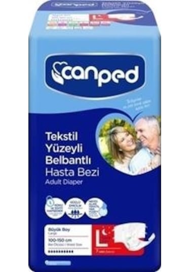 Canped Gece Belbantlı Hasta Bezi L 7 Adet