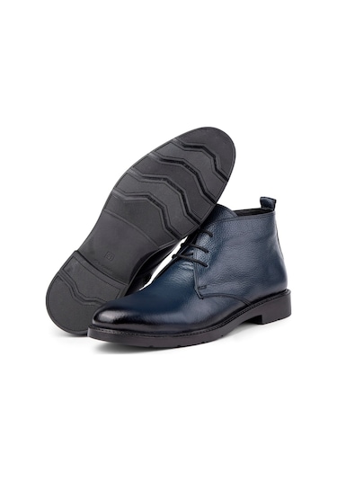 Jaka Hakiki Deri Kauçuk Taban Uzun Erkek Bot, Boğazlı Bot, Postal