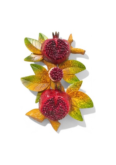 Dekoratif Canlı Renk Nar Figürlü Duvar Süsü Zarif Ev Ve Bahçe Dekorasyonu İçin Şık Aksesuar