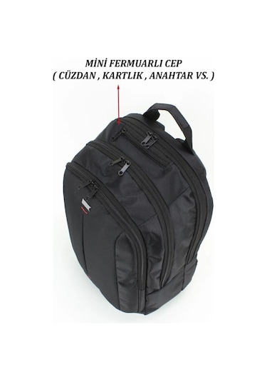 Case Club 1963 Büyük Boy 17.3 Inç Sünger Destekli Siyah Sırt Çantası Siyah