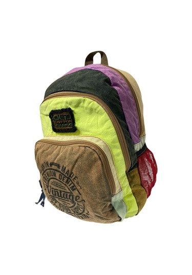 Kaliteli Vintage Disayn Sırt Gezi Çantası New Patchwork 5017 Kahverengi