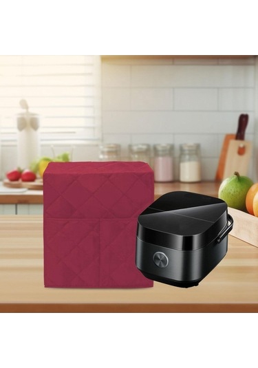 Trendooze Kahve Makinesi Kapağı Yıkanabilir Su Geçirmez Kırmızı Kırmızı