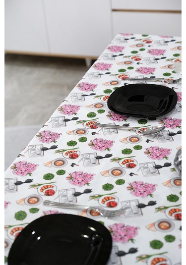 Sufre Sıvı Geçirmez Masa Örtüsü Sofra Bezi Sofra Örtüsü Piknik Örtüsü Pembe
