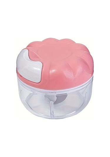 Eastmeeetwest--1 Adet Çok Fonksiyonlu El Sarımsak Öğütücü & Et Doğrayıcı - Kolay Hazırlık İçin Temel Mutfak Aleti Pembe