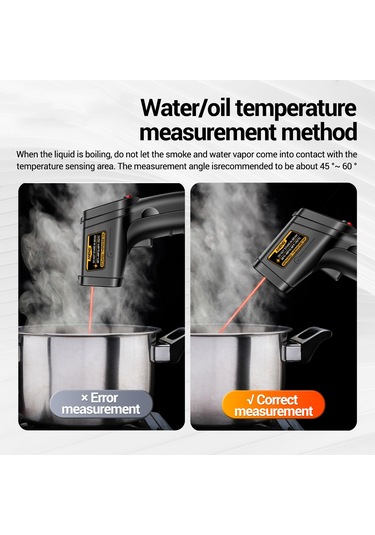 Moveevo Aneng Th201 El Tipi Dijital Enstrüman: -50 C 400 C Isı Ölçer, Enstrümantal Kullanım, Batarya Dahil Değil