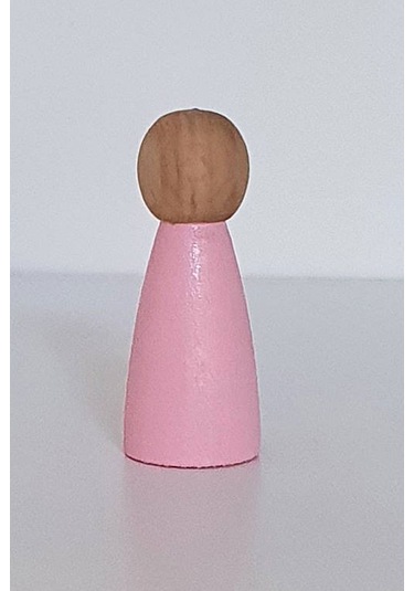 Waldorf Montessori Peg Bebek Mini İnsancık Boyalı 5'li Set Doğ...