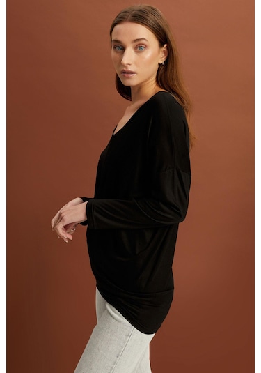 ALEXANDERGARDI V YAKA YARASA KOLLU BLUZ (B22-153100)