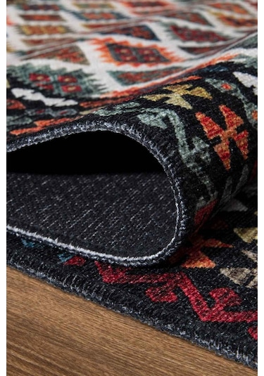 Valencıa 1505 Renkli Kaymaz Taban Yıkanabilir Modern Halı Kilim