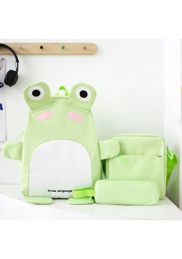 Lyle Büyük Kapasiteli, Hafif Okul Çantası 3 Parçalı Set Yeşil