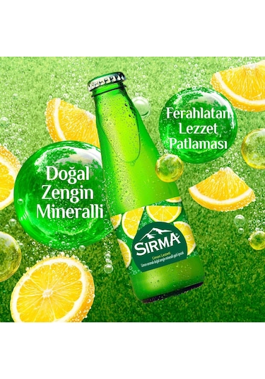 Sırma C Vitaminli Limon Aromalı Doğal Maden Suyu 200 Ml X 24 Adet