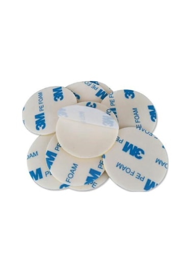 Yuvarlak Kesim Güçlü Çift Taraflı Köpük Bant 20 Mm Çap - 500 adet