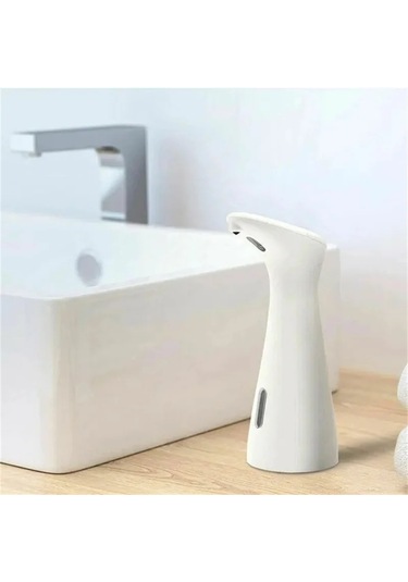 Beyaz-otomatik Sabunluk Banyo Mutfak Fotoselli Sıvı El Yıkama Sensörlü Sabunluk Plastik Duş Jeli Şampuanlık