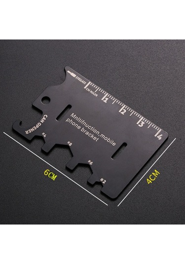 Yüksek Kaliteli Telefon Çok Fonksiyonlu Braket Katlanabilir Paslanmaz Çelik Alet Kartı Şişe Açacağı Tornavida Hediye Çok Renkli