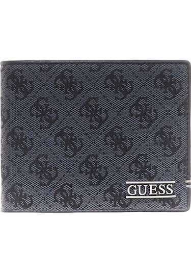 Guess Boston İkiye Katlanır Orta Boy Erkek Siyah Cüzdan Smboljlea20-bla Siyah