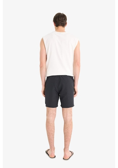 DeFacto Regular Fit File Astarlı Diz Üstü Deniz Şortu E4736AX25HSBK27