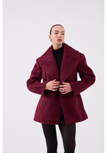 Holly Lolly Belden Oturmalı Kaşe Desiree Kaban Bordo