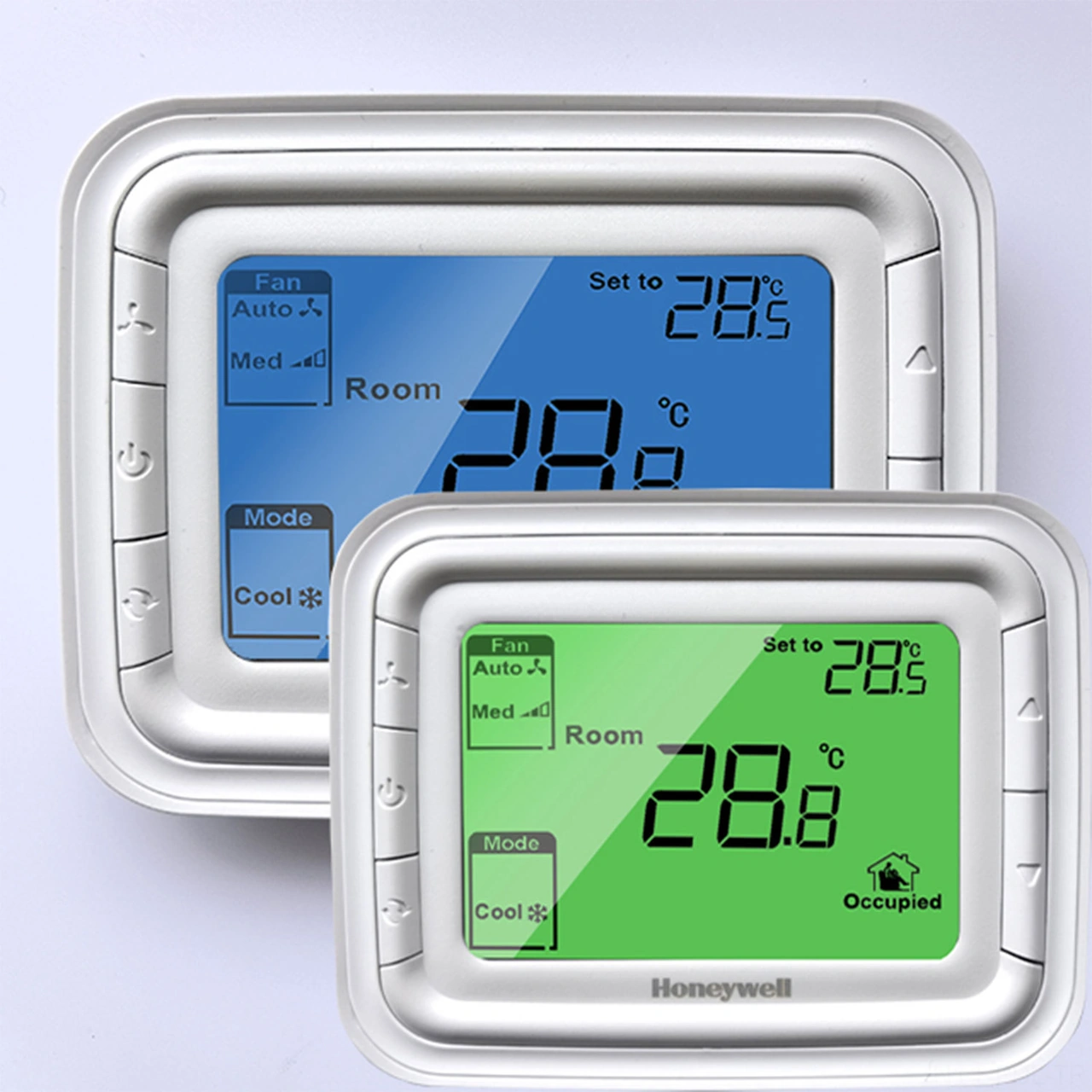 Padalink T6861h2wb Lcd Dijital Termostat, 9p 2 Borulu, Fan Kontrolü, Oda Sıcaklığı Regülatörü, Mavi Ekran, Yatay Tipi