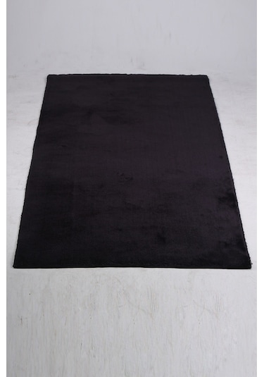 Bonny Home Elite Siyah 80x150 Cm Köşeli Peluş Banyo Paspası Siyah