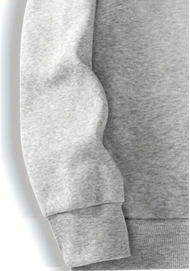 Gri Fermuarlı Dikyaka Sweatshirt- What - Kışık Şardonlu Kumaş Gri